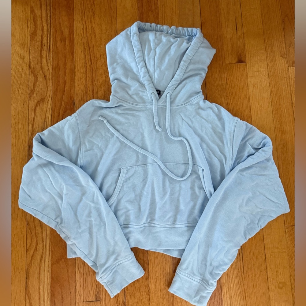BLEUSALT Kaia skater crop hoodie - light Blue - size 1 (small)